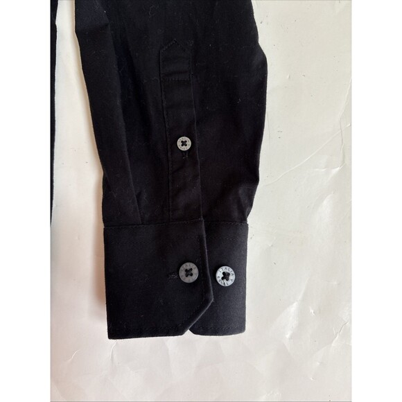 Mens Versace 19V69 Milano Italia Black Button Down LS Stretch Shirt Size S - Picture 6 of 12